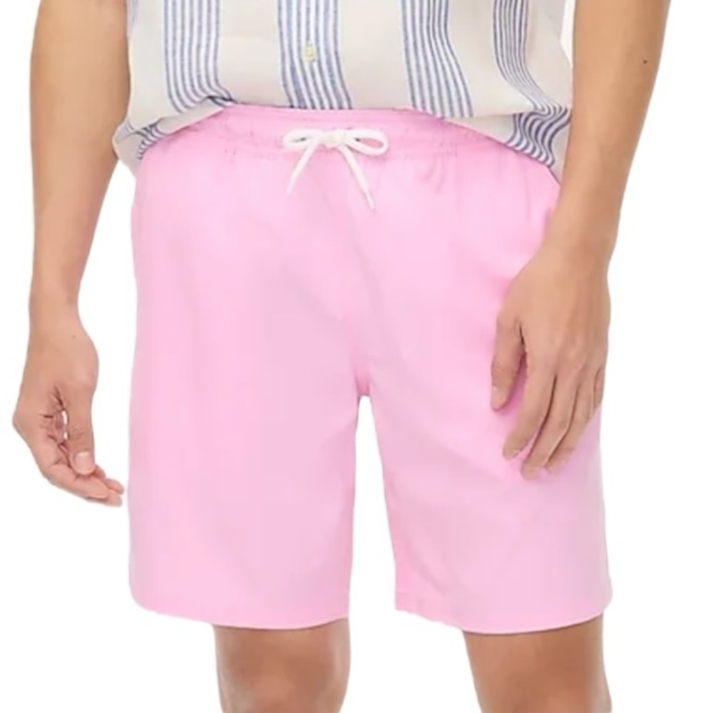 NWT J.‎ Crew Men's 8” Swim Trunks Pink Size Small Preppy Beach Pool Vacation